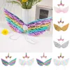 New New Girl Photo Costume Hairband Unicorn Headband Rainbow Wings For Children Birthday Party Hair Accessories