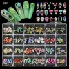 Metal Alloy Nail Art S 3D Punk Rivet Accessories Set DIY Luxury Brand Charms Cartoon Decoration 240219