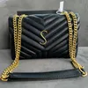 여성 고급 YS Loulou Puffer Chain Bashing Bags Mens 클러치 크로스 바디 토트 메신저 디자이너 가방 스트랩 패션 레이디 데님 핸드백 퀼트 가죽 봉투 가방