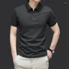 Men's Polos Basic Summer Solid Color Polo Shirts Business Casual Turn-down Collar Stylish Button Clothing Short Sleeve Daily T-shirts