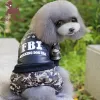 Jaquetas jaqueta de cachorro inverno quente roupas para cães pequenos engrossar filhote de cachorro macacão camuflagem fbi grande cão casaco pet customes