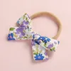 Akcesoria do włosów Baby Girl Headbands Born Flower Bows Dzieci maluch na głowę nylonowy elastyczny zespół dzieci