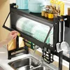 Kitchen Storage Stainless Steel Sink Drain Rack Shelf DIY Dishes Cutlery Dry Layer Pantry Dish Drying