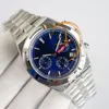 8F Overseas 5500V A5200 Automatic Chronograph Mens Watch 42.5mm Blue Dial Stick Stainless Steel Bracelet Super Edition Watches Puretimewatch Reloj Hombre