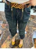 Dżinsy damskie Y2K Dziewięć punktowe spodnie Harlan Spodnie w kształcie gruszki MM dżinsy jeansowe jesieńskie spodnie damskie pokazują szczupłe wysokie palenie 240227