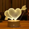 Amore romantico Lampada 3D Palloncino a forma di cuore Acrilico LED Luce notturna Lampada da tavolo decorativa San Valentino Innamorato Regalo della moglie LT790