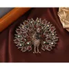 Fashion Heavy Industry Full Pea Open Screen Needle Water Diamond Animal Pin Women's Winter Coat Sweater Chest Flower Accessories