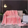 Blankets Designer Blanket Letter Printing Air Conditioning Er Travel Bath Towel Soft Winter Wool Womens Shawl 150X200Cm With Gift Dr Dhz0D