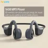 لاعب MP3 16GB توصيل العظام سماعات الرأس Bluetooth Openear سماعات الرأس عالية الحجم للرياضة الجري المشي لمسافات طويلة لركوب الدراجات لياقة الدراجات