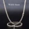 Hiphop Sieraden Bling Diamond Tennis Chain 3mm 4mm 5mm 1 Rij Cz 18k Vergulde Iced out Tennis Ketting voor Vrouwen