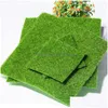 Decorative Flowers Wreaths Micro Landscape Green Grass Mat Simation Artificial Turf Lawn Carpet Fake Drop Delivery Home Garden Fes Dhijj