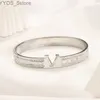 Vijand Vrouwen Meisjes;Brief Designer Merk Diamanten Armband Roestvrij Accessoires Luxe Cadeau Reliëf Met Dozen 240228