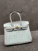 Borsa da donna in pelle L Borsa da donna in vera pelle Edizione coreana Versatile moda modello coccodrillo Pelle bovina Fibbia con chiusura a spalla singola