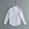 Damskie bluzki kobiety ins gwiazda ten sam styl 2024 Autumn Chic Stripe Blusas workowate para bawełny top biały guzika w górę koszulka Mujer unisex