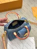 Tasarımcı mini nano hızlı denim çanta kadın omuz çantası moda sevimli el çantası tuval crossbody tuval cüzdana uyuyor