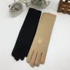 Cinq doigts gants dame mi-long mince élastique étiquette été femmes crème solaire brodé conduite voiture accessoires 296S