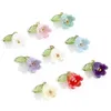 Charms 10st Colorful Harts Flower 3D Lily of the Valley Pendants for DIY örhängen Kvinnor smycken tillverkningar 14,5x14m