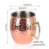 4 Pz/set 550ml Mega Mug in Acciaio Inossidabile 304 Mosca Mule Martellato Texture Secchiello per il Ghiaccio Tazza Bicchiere da Acqua Articoli e Attrezzature per Acqua, Caffè, Tè Regalo di Favore di Partito 240219