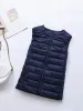 Waistcoats Autumn Winter Women Ultra Light Down Vest Fashion Female Puffer Waistcoat Portable Down Jacket krage Less Sleeveless Coat M8xl