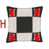 Kudde/dekorativ kudde V Letters Kasta kuddfodral Kashmir Lyxdesigner Kudde med Tassel Cushion ER utan kärna Jacquard DHP1B