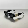 Óculos de sol designer óculos de sol feminino alta edição francês gato olhos oval ouro carta espelho pernas óculos de sol gon5