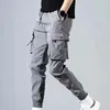 Men's Pants Spring Men Hip Hop Joggers Male Trousers Mens Solid Multi-pocket Cargo Skinny Fit Sweatpants