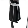 Kvinnor Pants Ladies Pant kjol Wide Leg Spring/Autumn Classic Black Retro Fashion Löst hög midja stor storlek nio minuter