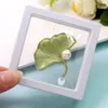 Feuille de Ginkgo en perles d'eau douce pour femmes, épingle de sûreté Anti-éblouissement, vêtements, petite broche personnalisée et Simple, accessoires