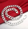 Intero 4MM6MM8MM10MM Larghezza 925 Collana in argento Figaro a catena per uomo Donna Moda gioielli cubani Collana Hip Hop Curb Nuovo 3354890