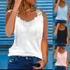 Kvinnors tankar camis plus storlek överdimensionerad kvinnor spets v hals tank tops damer sommar ärmlös avslappnad lös camisole väst t-shirt kläder för kvinnlig t240228