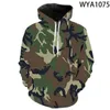 Camouflage Herren und Damen Kindermode Hoodies 3D-Druckmuster Sweatshirt Pullover Streetwear Coole Jacken 240227