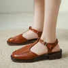 Sandálias Oxford Buckle Mulheres Sapatos Mid Saltos Designer 2024 Verão Square Toe Bombas Causal Chunky Mujer Zapatillas Slides