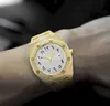 Montre à Quartz pour hommes, marque de luxe, style Hip Hop, glacé, carré doré, étanche, diamant, 2024