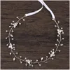 Hårklämmor Barrettes Crystal Headband i Women Accessories Summer Bride Ornament för Drop Leverans smycken Hårhår.