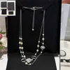 Necklaces Necklaces Women Charm Pearl New Designer Style Womens Birthday Travel Romantic Necklace with Heart Long 240228