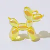 Keychains 10PCS Colorful Cartoon Balloon Dog Pendant Plated Color Mobile Phone Keychain 3D Making DIY Charms Jewelry Accessories For Women