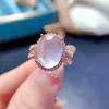 Cluster Rings MeiBaPJ 10 14 Natural Big Rose Quartz Gemstone Fashion Ring For Women Real 925 Sterling Silver Fine Charm Wedding Jewelry