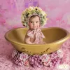 Yeni doğan bebek fotoğrafçılığı destekler çiçekler çiçekler şapka şapka el yapımı renkli kaput şapka stüdyo çekim fotoğrafı fotografia aksesuar