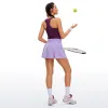Skorts crz joga plisowana tenisowa spódnice dla kobiet z kieszeniami 13 '' spódnice golfowe o wysokim pasie trening