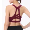 Sets/Pakken Normov Naadloze Sportbeha Top Fiess Dames Racerback Running Crop Tops Roze Workout Gewatteerde Yoga BH High Impact Activewear