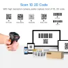 Eyoyo 2D Scanner de codes-barres à anneau portable Mini portable 3 en 1 USB filaire 2,4 g sans fil Bluetooth Scanner de doigts Ipad Iphone Android