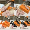 Vierkante teen Slingbacks pumps Dames Designer Slides op sandaal Halfhoge hak Dikke hakken Halve pantoffels Lakleer Elegante kantoorkleding Schoenen Luxe gouden hardware