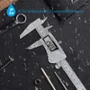 Dijital Vernier Caliper IPX54 Su geçirmez paslanmaz çelik 150mm / 6 inç LCD ekran cihazı ile çap derinlik göstergesi