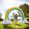 Outdoor Lawn Beach Sea Inflatable Rainbow Arch Water Spray Kids Sprinkler Play Toys Air Matress Summer Pool 240223