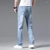 Jeans da uomo 2024 Cool Spring Men Fashion Baggy Vita alta Gamba dritta Maschio Papà Pantaloni in denim elasticizzato Slim Fit Plus Size 28-40 Pantaloni