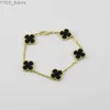 Fashion Classic 4/four Leaf Clover Chain Agate Shell Mother-of-pearl Girl Wedding Mother Day Jewelry Women Gift 240228