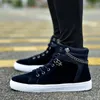 Mens Casual Skateboarding Shoes High Top Sneakers Breattable Street Sports Hip Hop Walking Chaussure Homme 240223