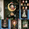 New Santa Claus Snowman Self-Adhesive DIY Home Window Glass Decoration Sticker New Year Christmas Supplies 2024