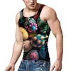 Débardeurs pour hommes Hommes Gilet de Pâques Festif Casual Quotidien Slim Fit Chemise extérieure 3D Imprimé Oeuf Plain T-shirts Hommes Pack