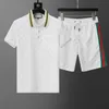 Men Polo Sport Shorts 2 قطعة 2024 مصمم الأزياء Tracksuit Suit Suit Mens Cotton Polos Shirt Disual Pant Jogger Suits